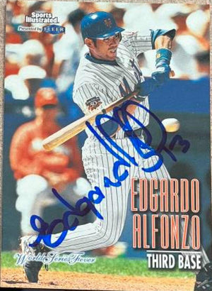 Edgardo Alfonzo Signed 1998 Sports Illustrated World Series Fever Baseball Card - New York Mets