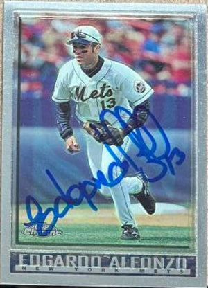 Edgardo Alfonzo Signed 1998 Topps Chrome Baseball Card - New York Mets
