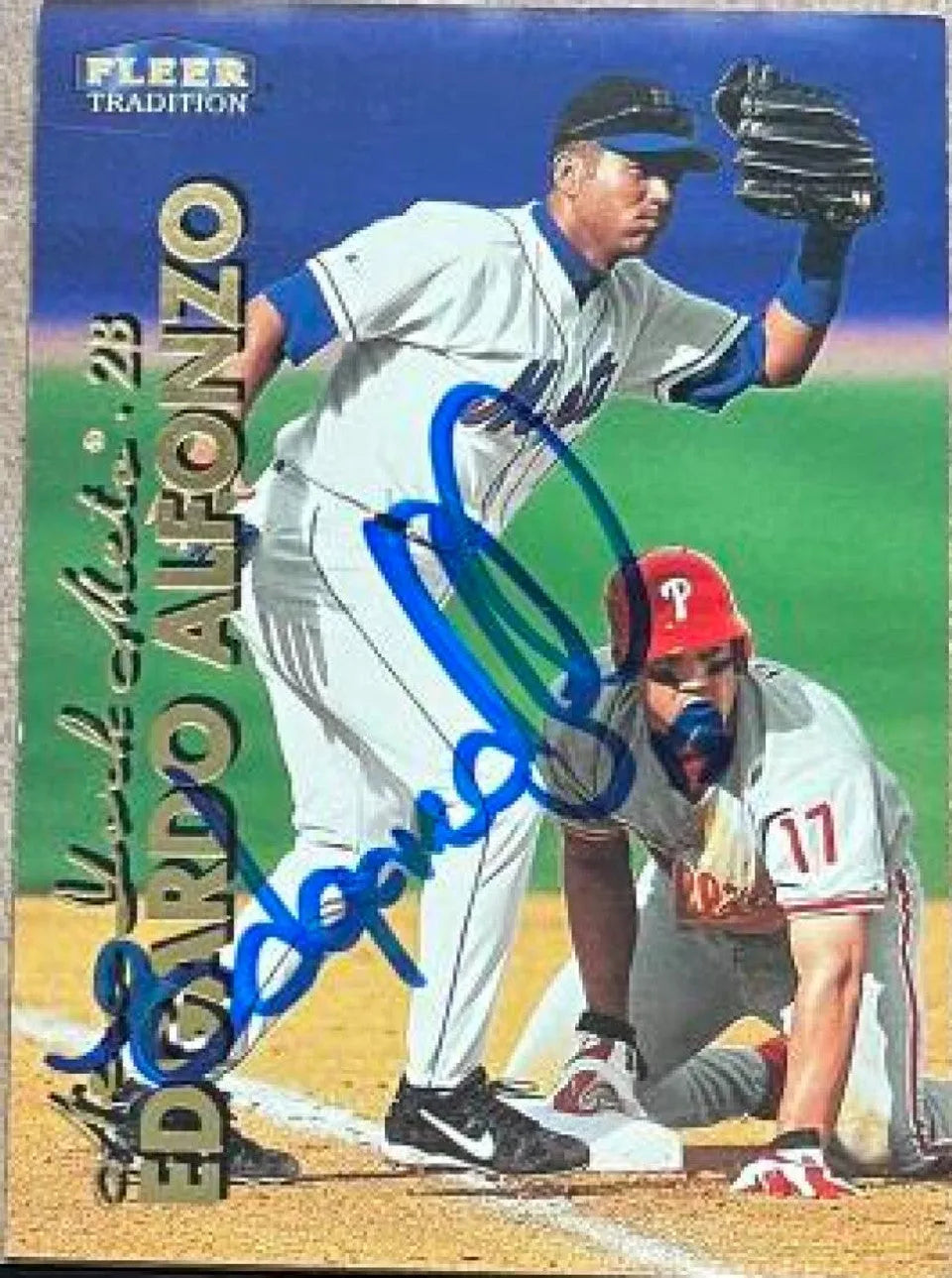 Edgardo Alfonzo Signed 1999 Fleer Tradition Baseball Card - New York Mets