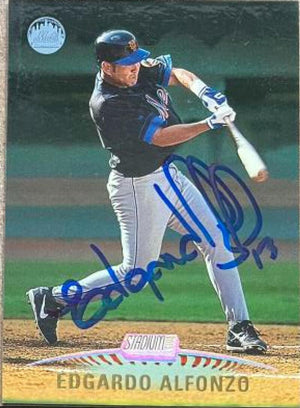 Edgardo Alfonzo Signed 1999 Stadium Club Baseball Card - New York Mets