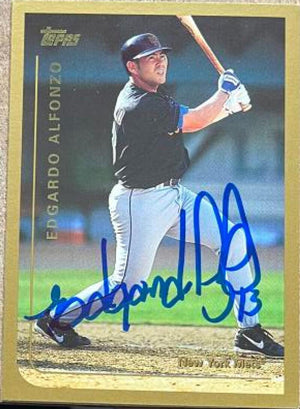 Edgardo Alfonzo Signed 1999 Topps Baseball Card - New York Mets