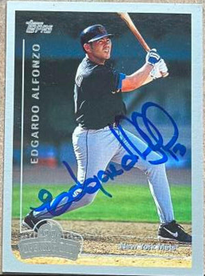 Edgardo Alfonzo Signed 1999 Topps Opening Day Baseball Card - New York Mets