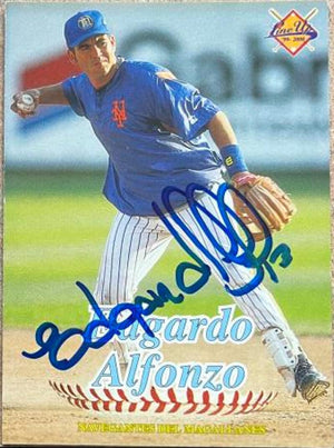 Edgardo Alfonzo Signed 1999-00 Line Up Venezuelan Winter League Baseball Card - Navegantes del Magallanes