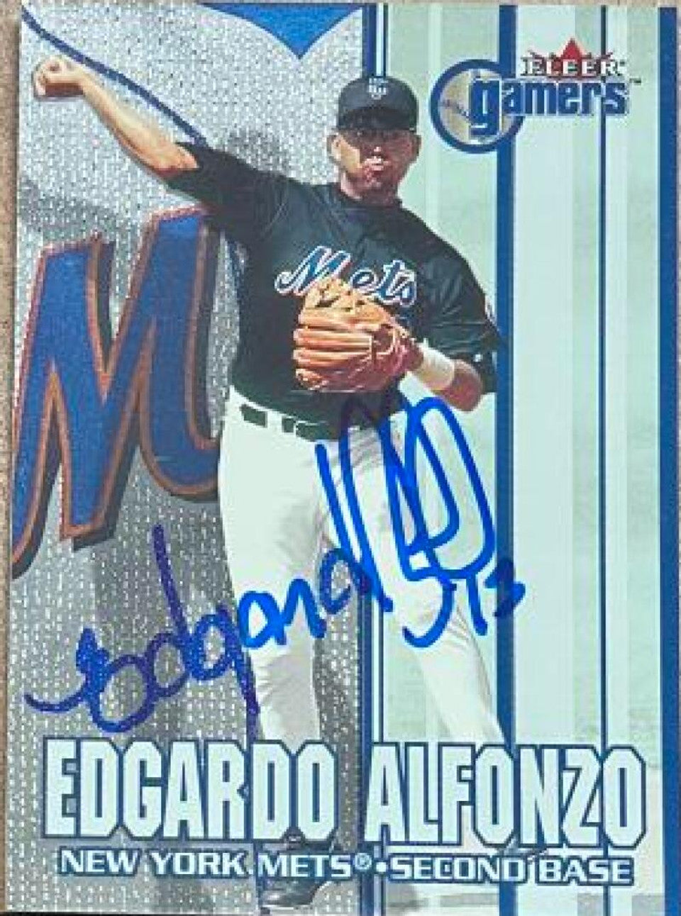 エドガルド・アルフォンゾ サイン入り 2000 フリーア ゲーマーズ ベースボールカード - ニューヨーク メッツ