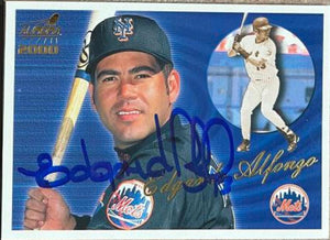 Edgardo Alfonzo Signed 2000 Pacific Aurora Baseball Card - New York Mets