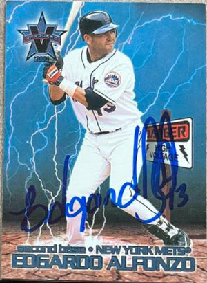 Edgardo Alfonzo Signed 2000 Pacific Vanguard High Voltage Baseball Card - New York Mets