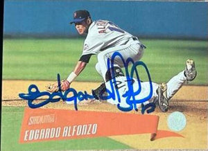Edgardo Alfonzo Signed 2000 Stadium Club Baseball Card - New York Mets