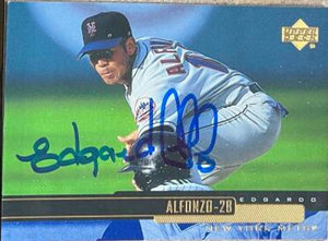 Edgardo Alfonzo Signed 2000 Upper Deck Baseball Card - New York Mets