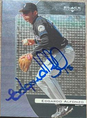 Edgardo Alfonzo Signed 2000 Upper Deck Black Diamond Baseball Card - New York Mets