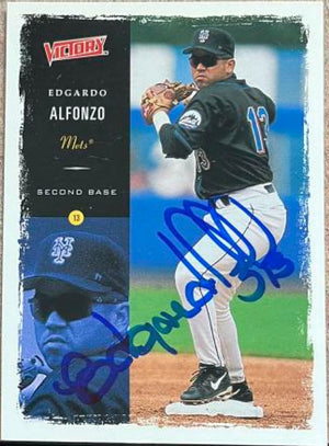 Edgardo Alfonzo Signed 2000 Upper Deck Victory Baseball Card - New York Mets