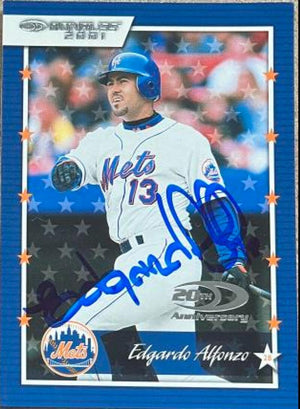 Edgardo Alfonzo Signed 2001 Donruss Baseball Card - New York Mets