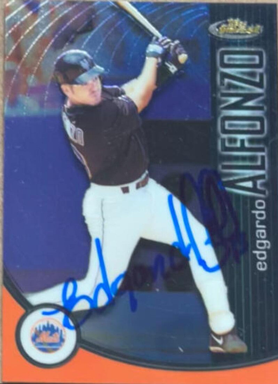 Edgardo Alfonzo Signed 2001 Topps Finest Baseball Card - New York Mets