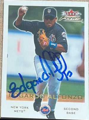 Edgardo Alfonzo Signed 2001 Fleer Focus Baseball Card - New York Mets