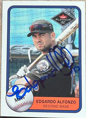 Edgardo Alfonzo Signed 2001 Fleer Platinum Baseball Card - New York Mets