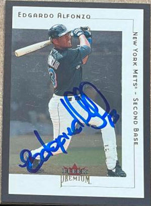 Edgardo Alfonzo Signed 2001 Fleer Premium Baseball Card - New York Mets