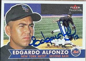 Edgardo Alfonzo Signed 2001 Fleer Tradition Baseball Card - New York Mets