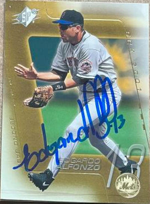 Edgardo Alfonzo Signed 2001 SPx Baseball Card - New York Mets