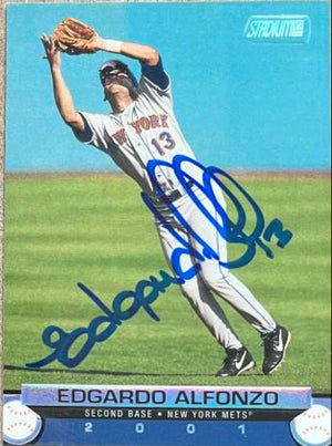 Edgardo Alfonzo Signed 2001 Stadium Club Baseball Card - New York Mets