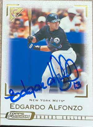 Edgardo Alfonzo Signed 2001 Topps Fusion Baseball Card - New York Mets GAL