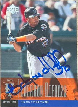 Edgardo Alfonzo Signed 2001 Upper Deck Evolution Baseball Card - New York Mets