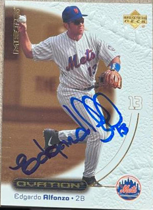 Edgardo Alfonzo Signed 2001 Upper Deck Ovation Baseball Card - New York Mets