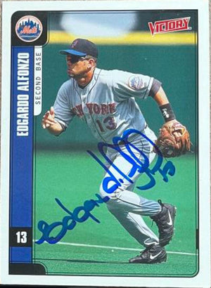 Edgardo Alfonzo Signed 2001 Upper Deck Victory Baseball Card - New York Mets