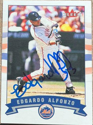 Edgardo Alfonzo Signed 2002 Fleer Baseball Card - New York Mets