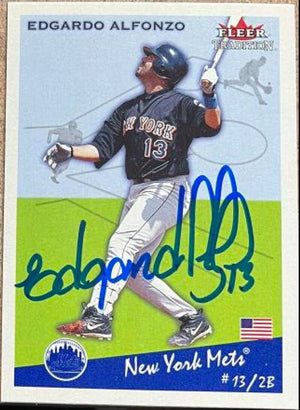 Edgardo Alfonzo Signed 2002 Fleer Tradition Baseball Card - New York Mets