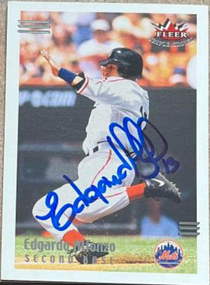 Edgardo Alfonzo Signed 2002 Fleer Triple Crown Baseball Card - New York Mets