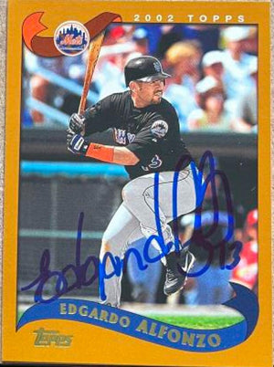 Edgardo Alfonzo Signed 2002 Topps Baseball Card - New York Mets