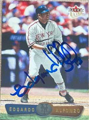 Edgardo Alfonzo Signed 2002 Fleer Ultra Baseball Card - New York Mets