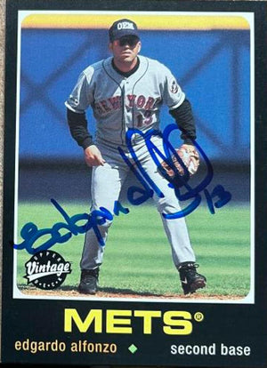 Edgardo Alfonzo Signed 2002 Upper Deck Vintage Baseball Card - New York Mets