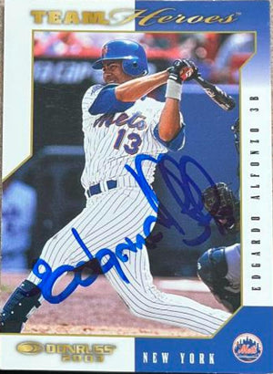 Edgardo Alfonzo Signed 2003 Donruss Team Heroes Baseball Card - New York Mets