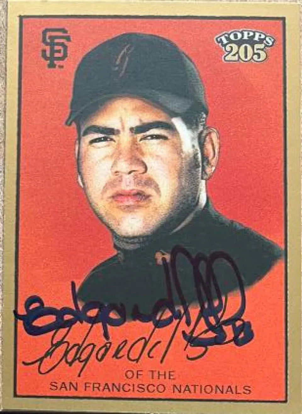 エドガルド アルフォンゾ サイン入り 2003 Topps 205 ベースボール カード - サンフランシスコ ジャイアンツ