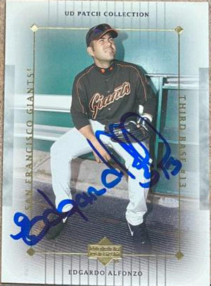 Edgardo Alfonzo Signed 2003 UD Patch Collection Baseball Card - San Francisco Giants
