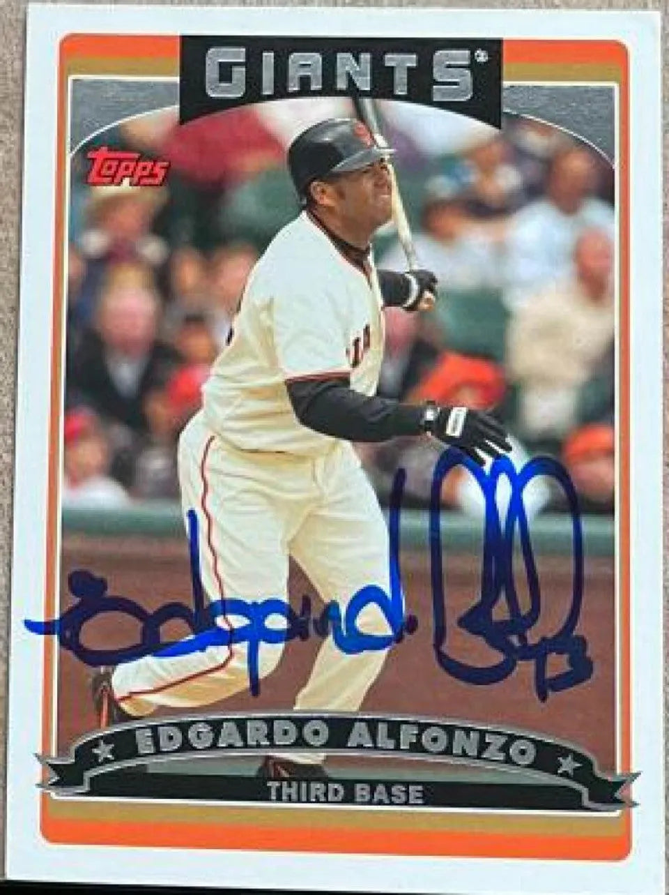 エドガルド・アルフォンゾ サイン入り 2006 Topps ベースボールカード - サンフランシスコ ジャイアンツ