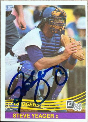 Steve Yeager Signed 1984 Donruss Baseball Card - Los Angeles Dodgers