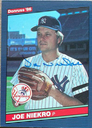 Joe Niekro Signed 1986 Donruss Baseball Card - New York Yankees