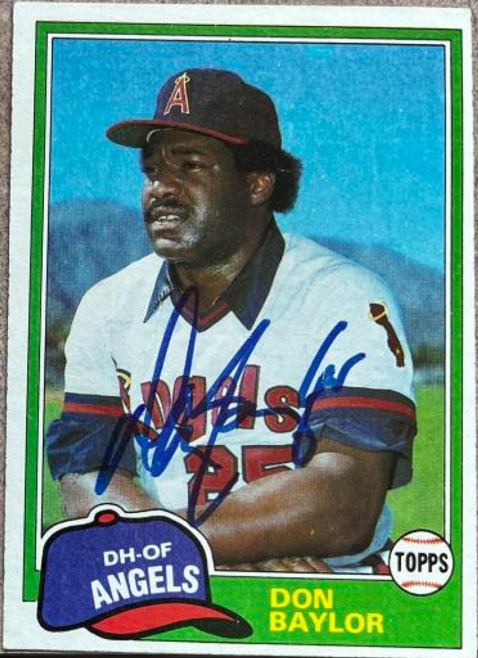 Don Baylor Signed 1981 Topps Baseball Card - California Angels