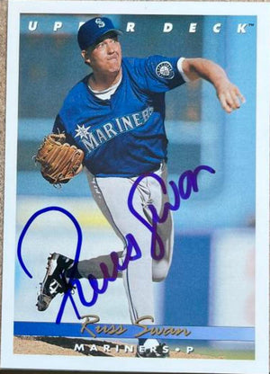 Russ Swan Signed 1993 Upper Deck Baseball Card - Seattle Mariners