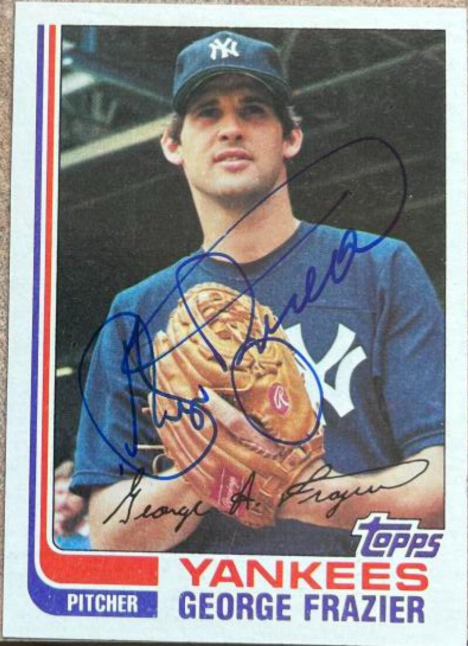 George Frazier Signed 1982 Topps Baseball Card - New York Yankees