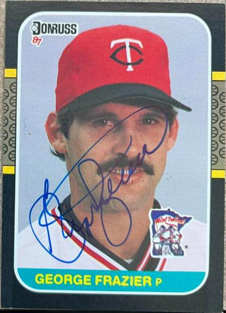 George Frazier Signed 1987 Donruss Baseball Card - Minnesota Twins
