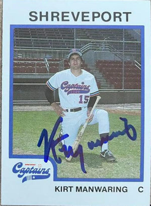 Kirt Manwaring Signed 1987 ProCards Baseball Card - Shreveport Captains