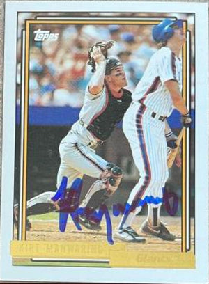 Kirt Manwaring Signed 1992 Topps Gold Baseball Card - San Francisco Giants
