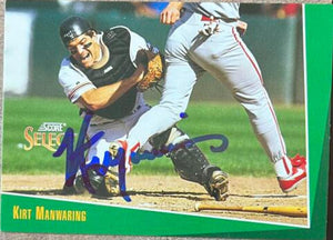 Kirt Manwaring Signed 1993 Score Select Baseball Card - San Francisco Giants
