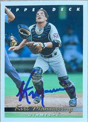 Kirt Manwaring Signed 1993 Upper Deck Baseball Card - San Francisco Giants