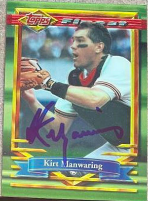 Kirt Manwaring Signed 1994 Topps Finest Baseball Card - San Francisco Giants