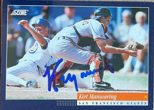 Kirt Manwaring Signed 1994 Score Baseball Card - San Francisco Giants