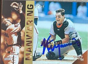 Kirt Manwaring Signed 1994 Score Select Baseball Card - San Francisco Giants
