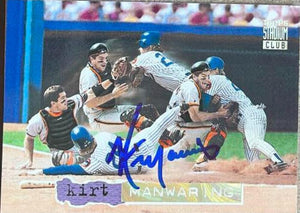 Kirt Manwaring Signed 1994 Stadium Club Golden Rainbow Baseball Card - San Francisco Giants